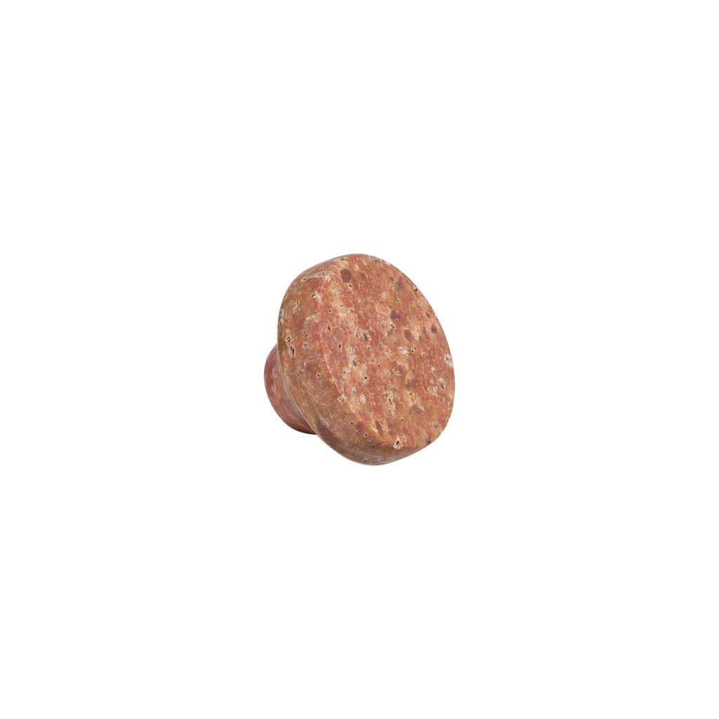 [17608] Pedra Large Knob 35mm - Red Travertine