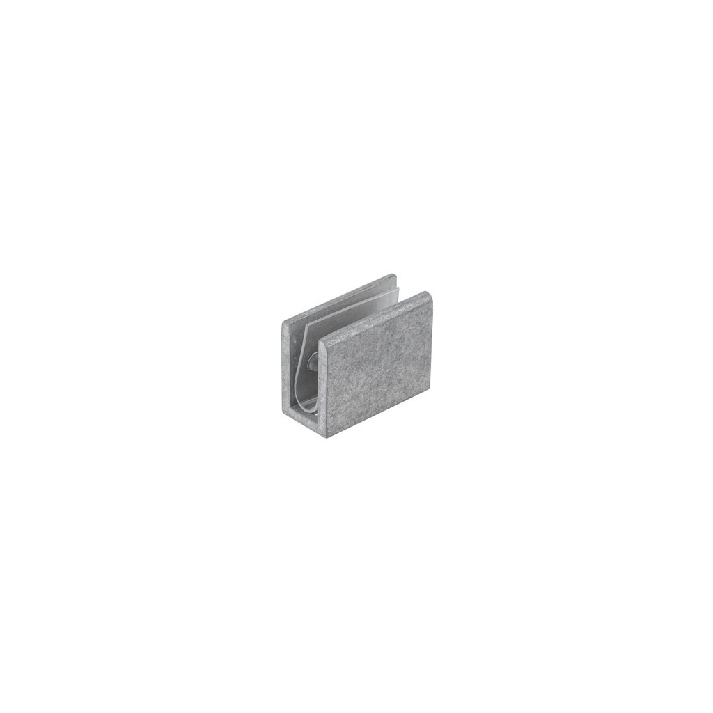 [17677] Pius Glass Panel Clip 10mm - Antique Steel