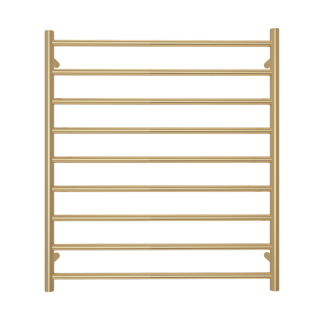 [17709] Elysian 9-Bar Heated Towel Ladder (12v) - Brushed Brass