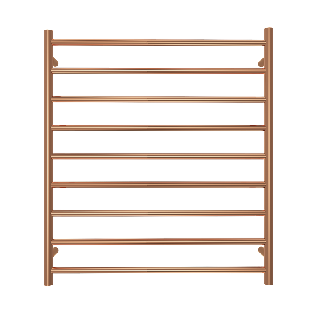 [17710] Elysian 9-Bar Heated Towel Ladder (12v) - Brushed Copper
