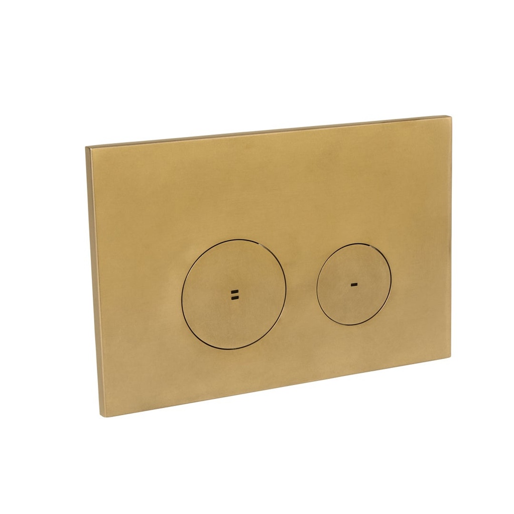 [17749] Zaaha Toilet Button Round - Tumbled Aged Brass