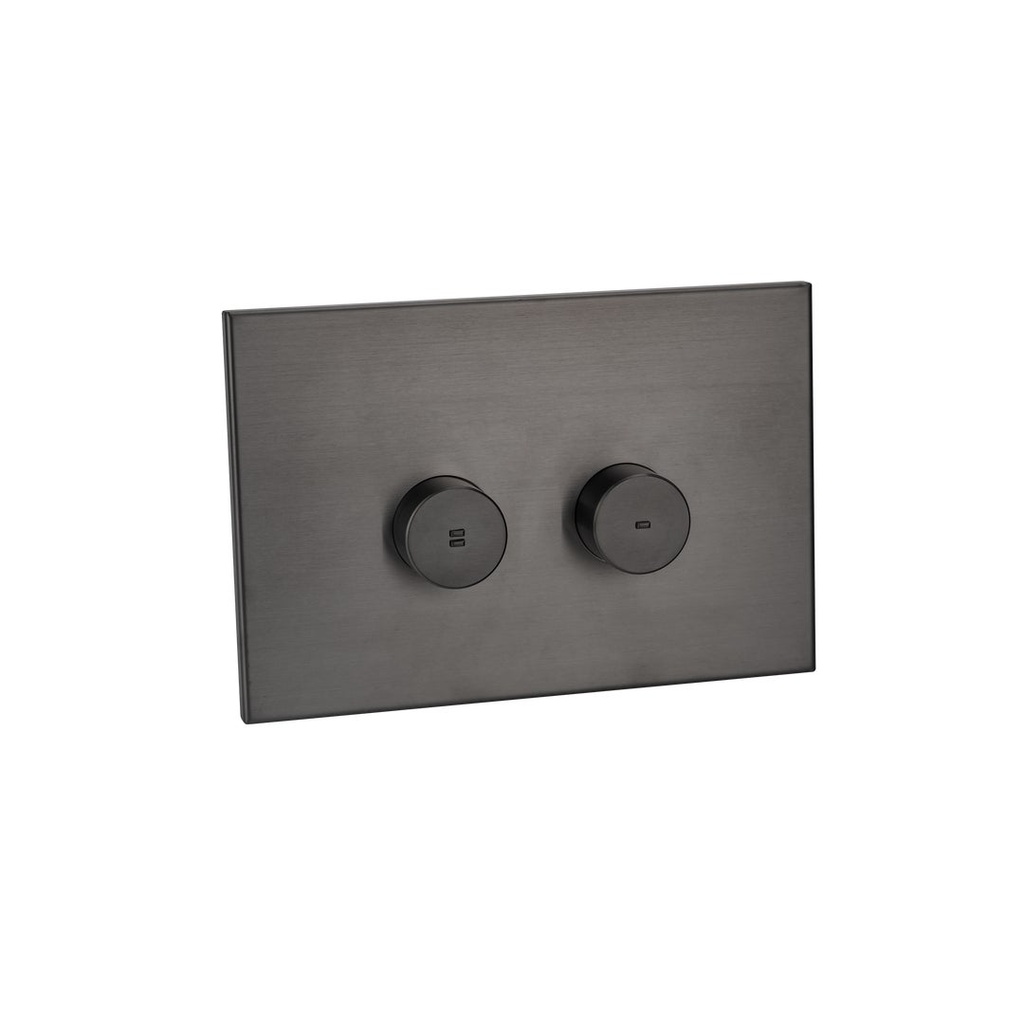 [17766] Aliro Accessible Pneumatic Flush Button & In-Wall Cistern - Brushed Gunmetal