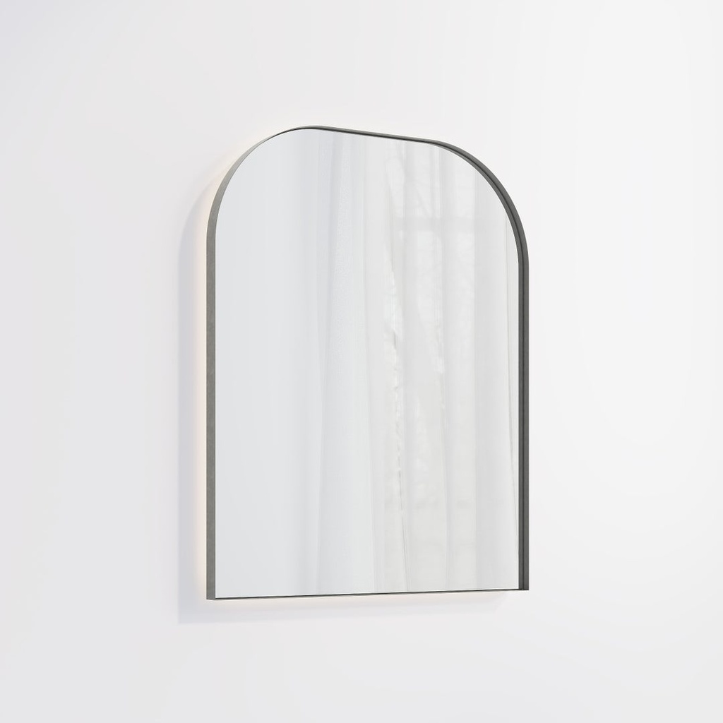 [17876] Arch Wall LED Mirror 600 x 750mm - Antique Steel