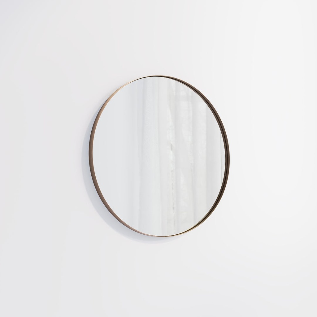 [17878] Round Mirror 600mm - Antique Bronze