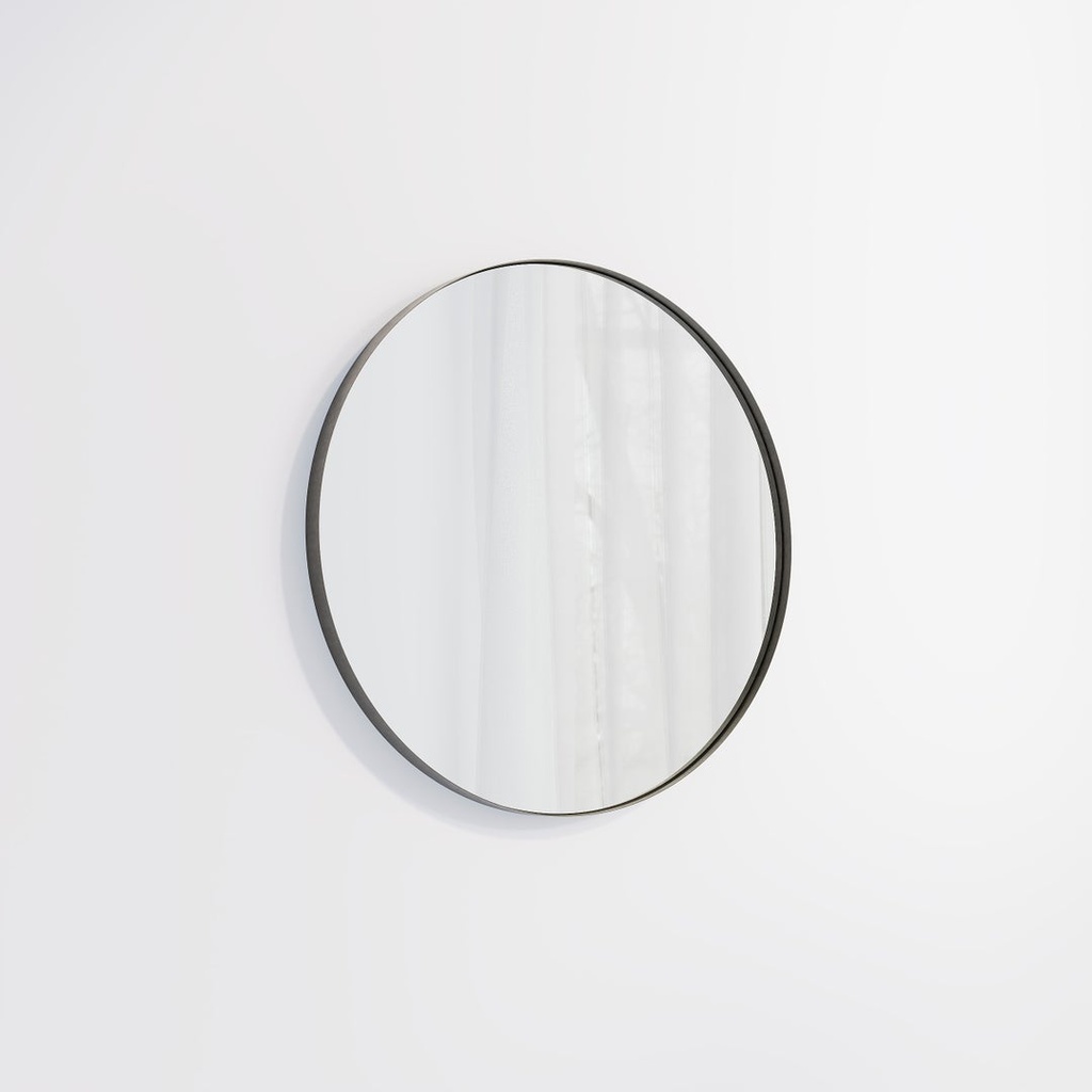 [17879] Round Mirror 600mm - Antique Slate