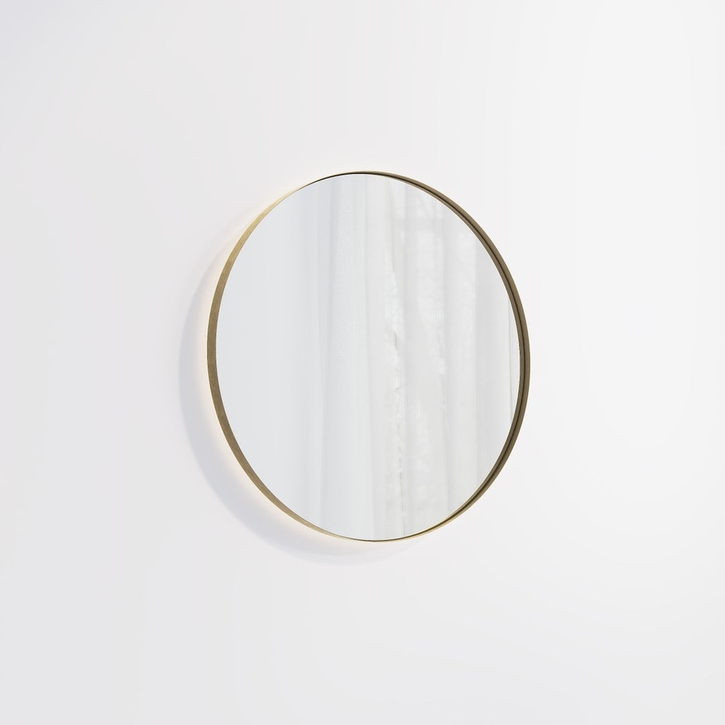 [17881] Round LED Mirror 600mm - Antique Aurum