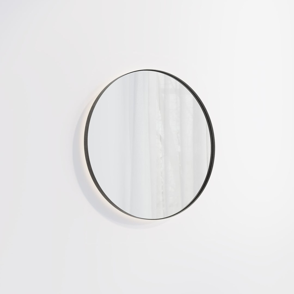 [17883] Round LED Mirror 600mm - Antique Slate