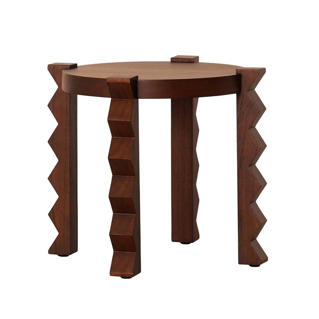Trove Crinkle Side Table - Chestnut