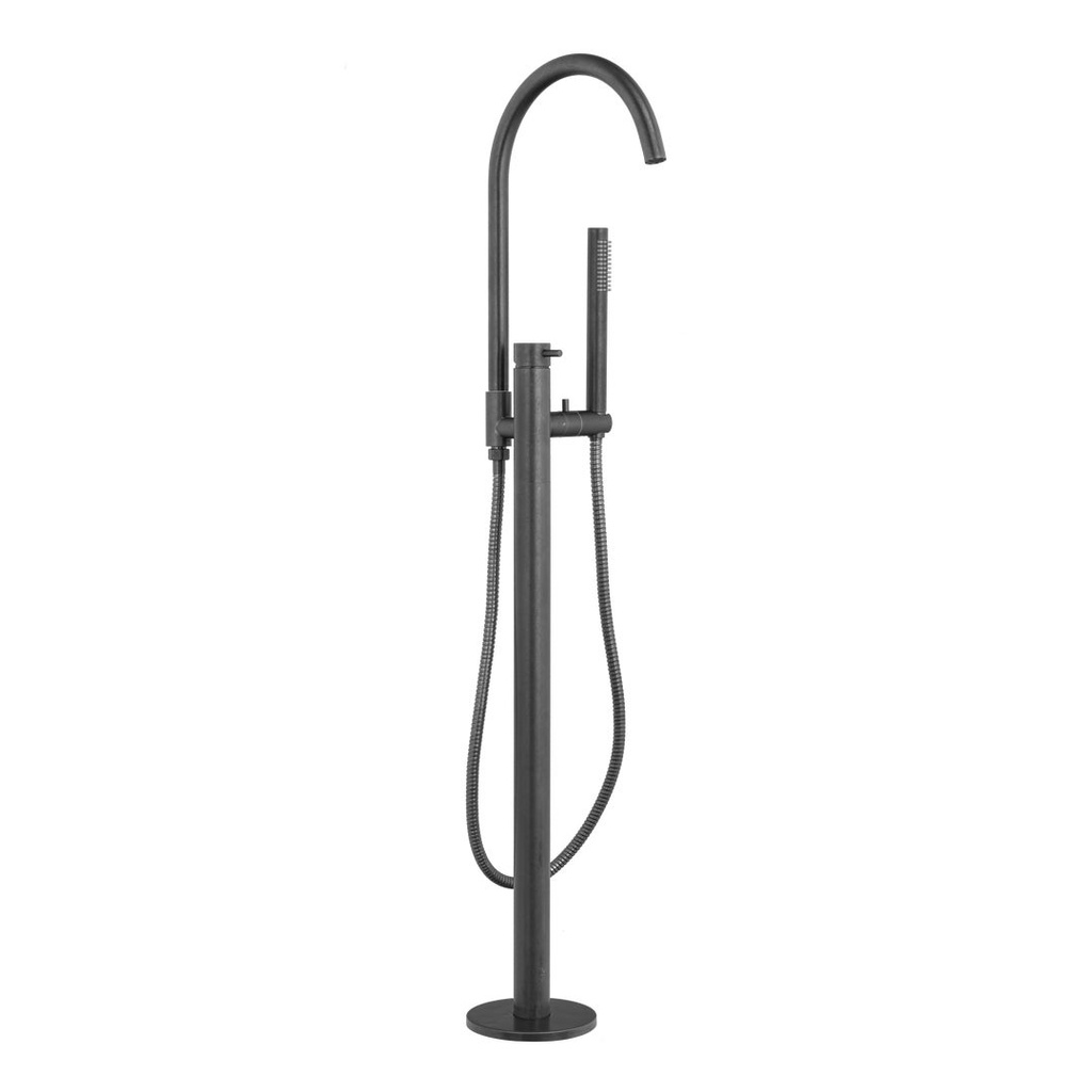 [17903] Elysian Floor Mounted Bath Filler with Hand Shower - Antique Slate