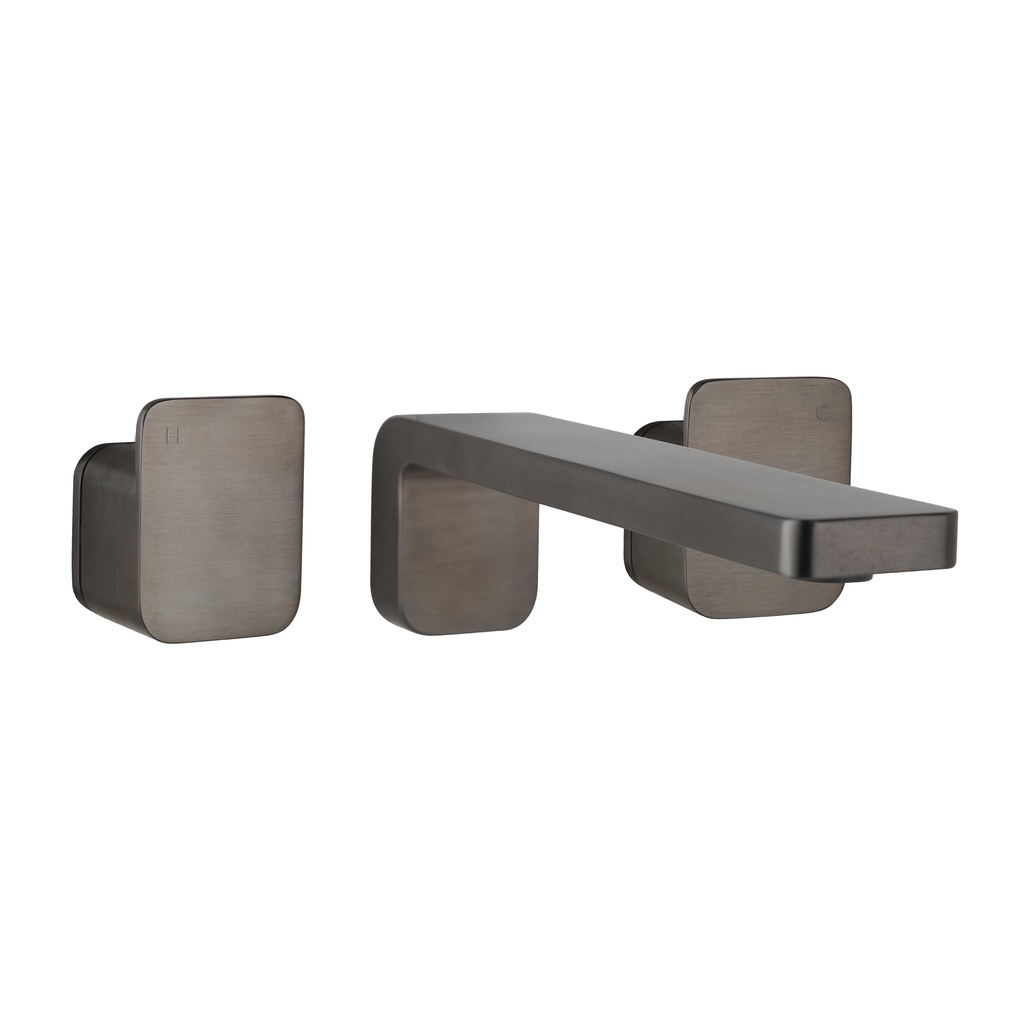 [17938] Nesso Assembly Taps & Spout Set - Brushed Gunmetal