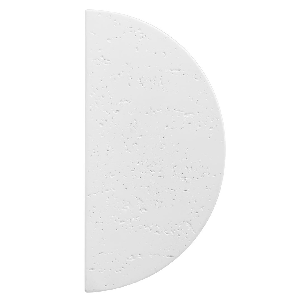 [18018] Atelis Concrete Half Moon Entry Door Pull (Single) - White