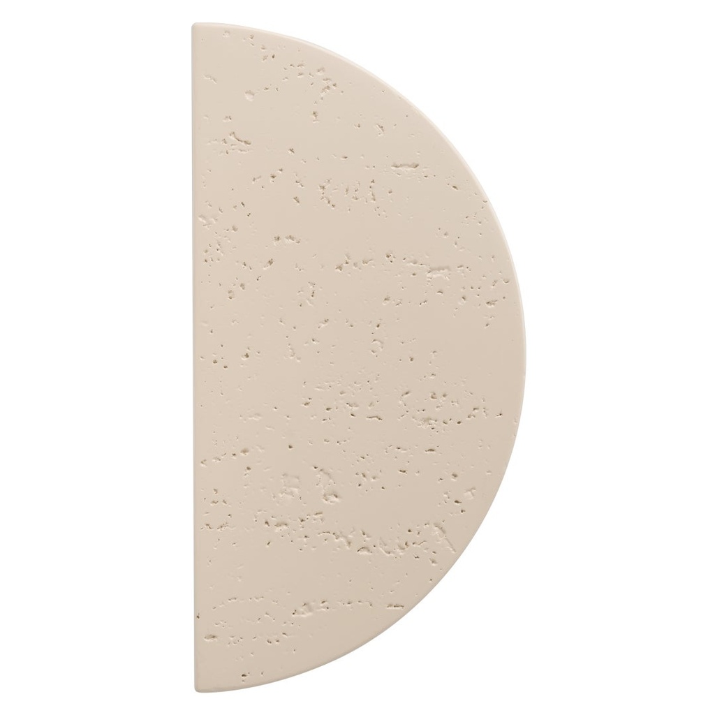 [18019] Atelis Concrete Half Moon Entry Door Pull (Single) - Almond