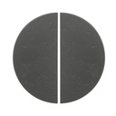 Atelis Concrete Half Moon Entry Door Pull (Pair) - Dark Grey