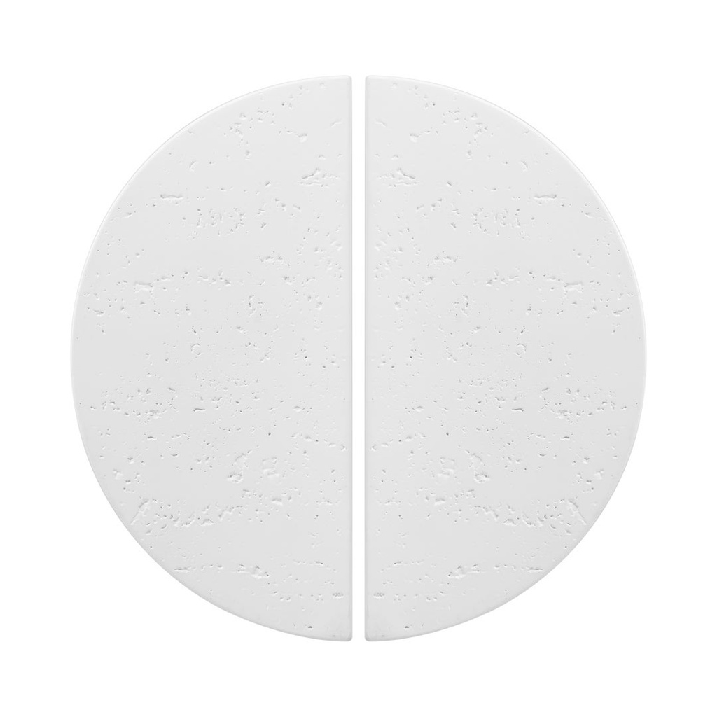 [18022] Atelis Concrete Half Moon Entry Door Pull (Pair) - White