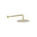 Shower Arm 400mm &amp;amp; Head Set - Brushed Brass