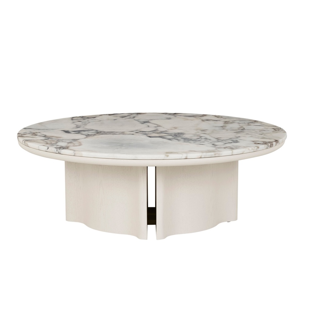 [CTO-LEON-MAR-X-PORCELAIN-MATT-OCEAN-MARBLE] Leon Marble Coffee Table - Porcelain - Matt Ocean Marble