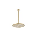 Shower Dropper Round 300mm &amp; Head Set - Brushed Brass