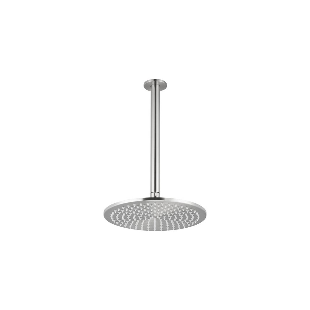 [18119] Shower Dropper Round 300mm &amp;amp; Head Set - Brushed Nickel