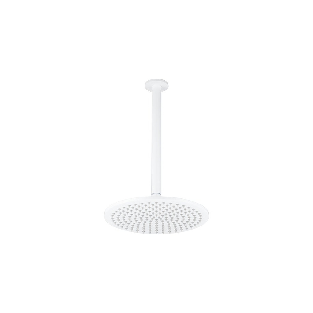 [18122] Shower Dropper Round 300mm &amp; Head Set - White