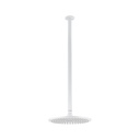 Shower Dropper Extended Round 600mm & Head Set - White