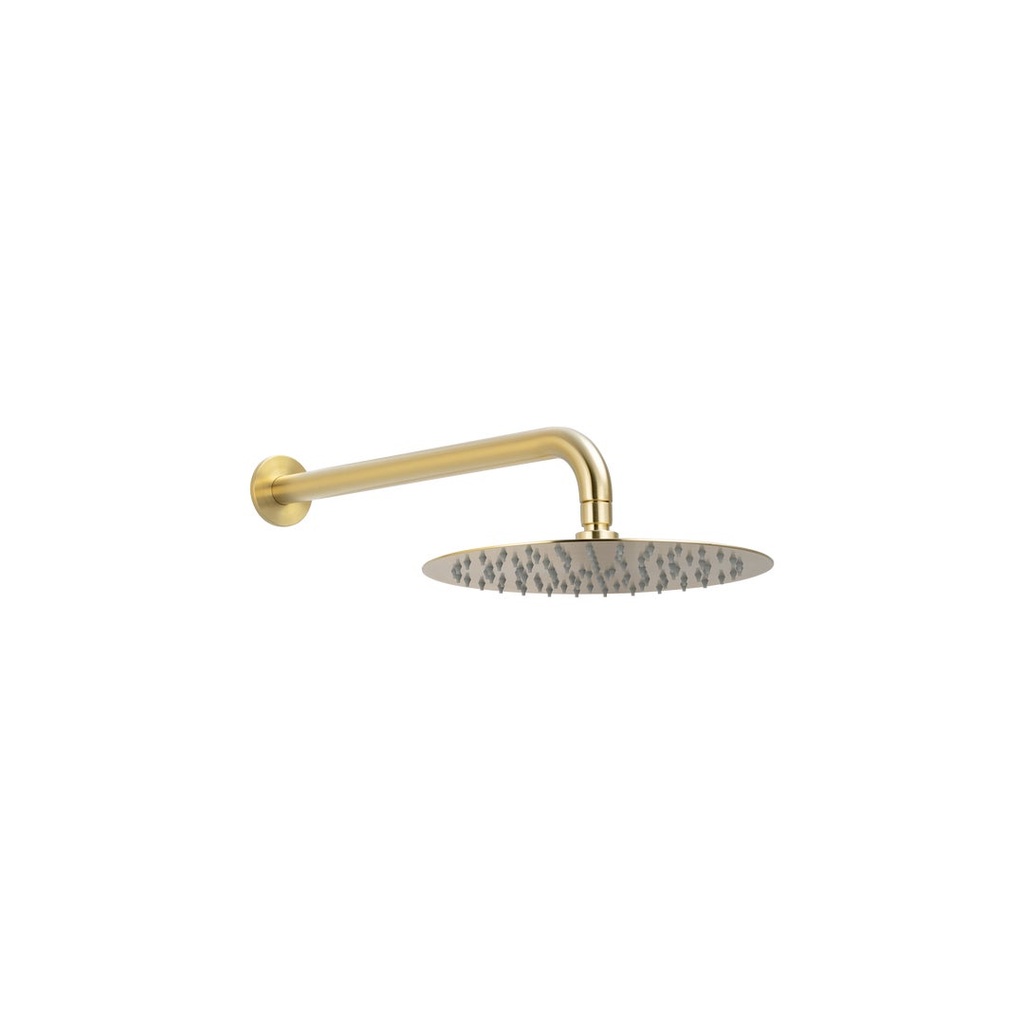 [18130] Sola Shower Arm & Head Set - Brushed Brass