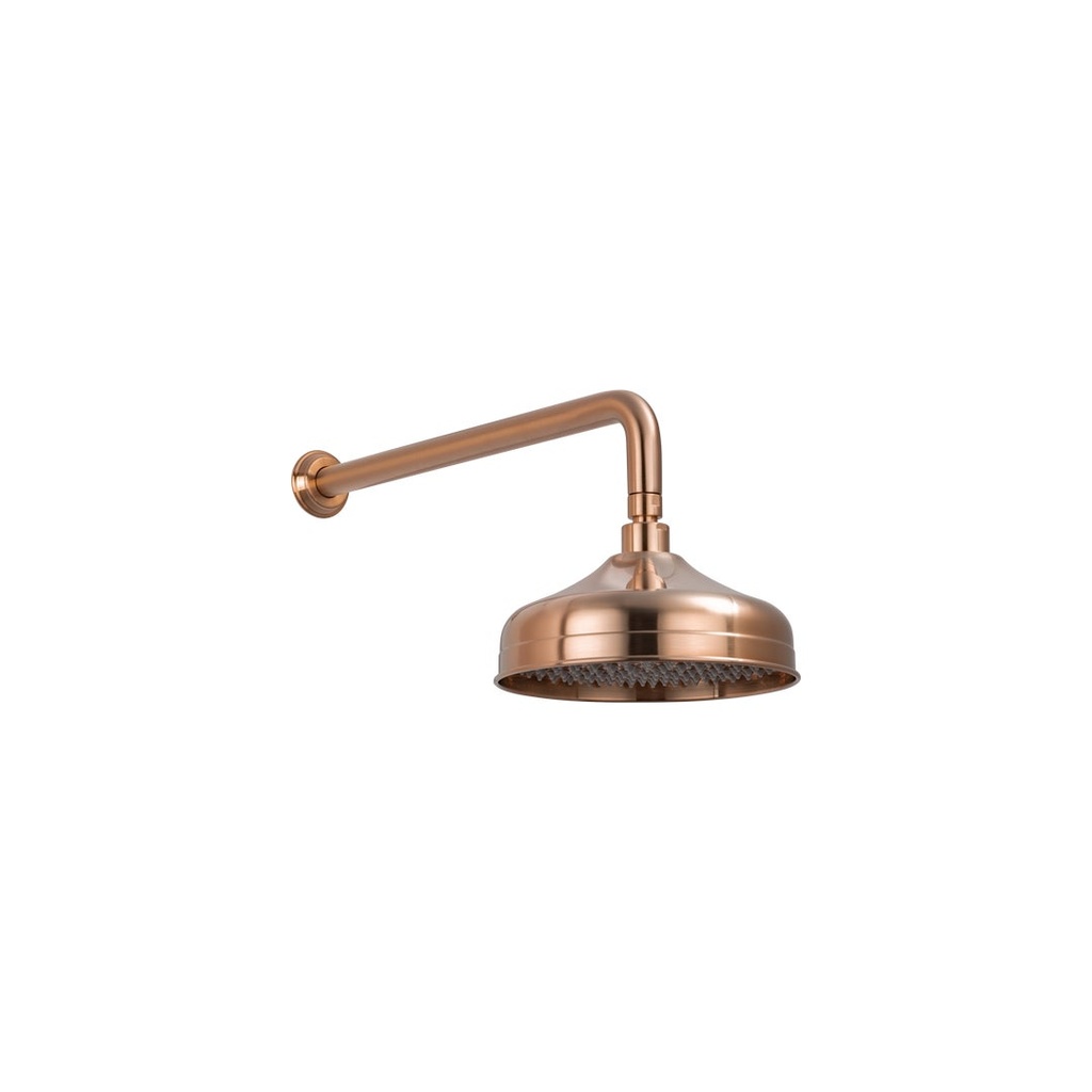 [18135] Kingsley Shower Arm & Head Set - Brushed Copper