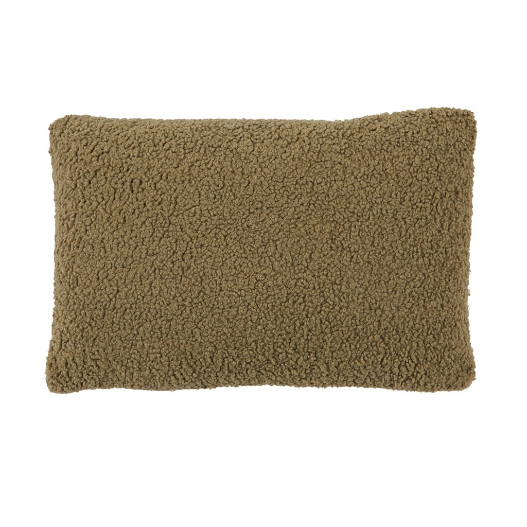 [HUGO-RECTANGLE-CUSHION-MOSS-SHERPA-DRIFTWOOD-CUS-HUGO-55X35-DRIFTWOOD] Hugo Rectangle Cushion - Moss Sherpa - Driftwood