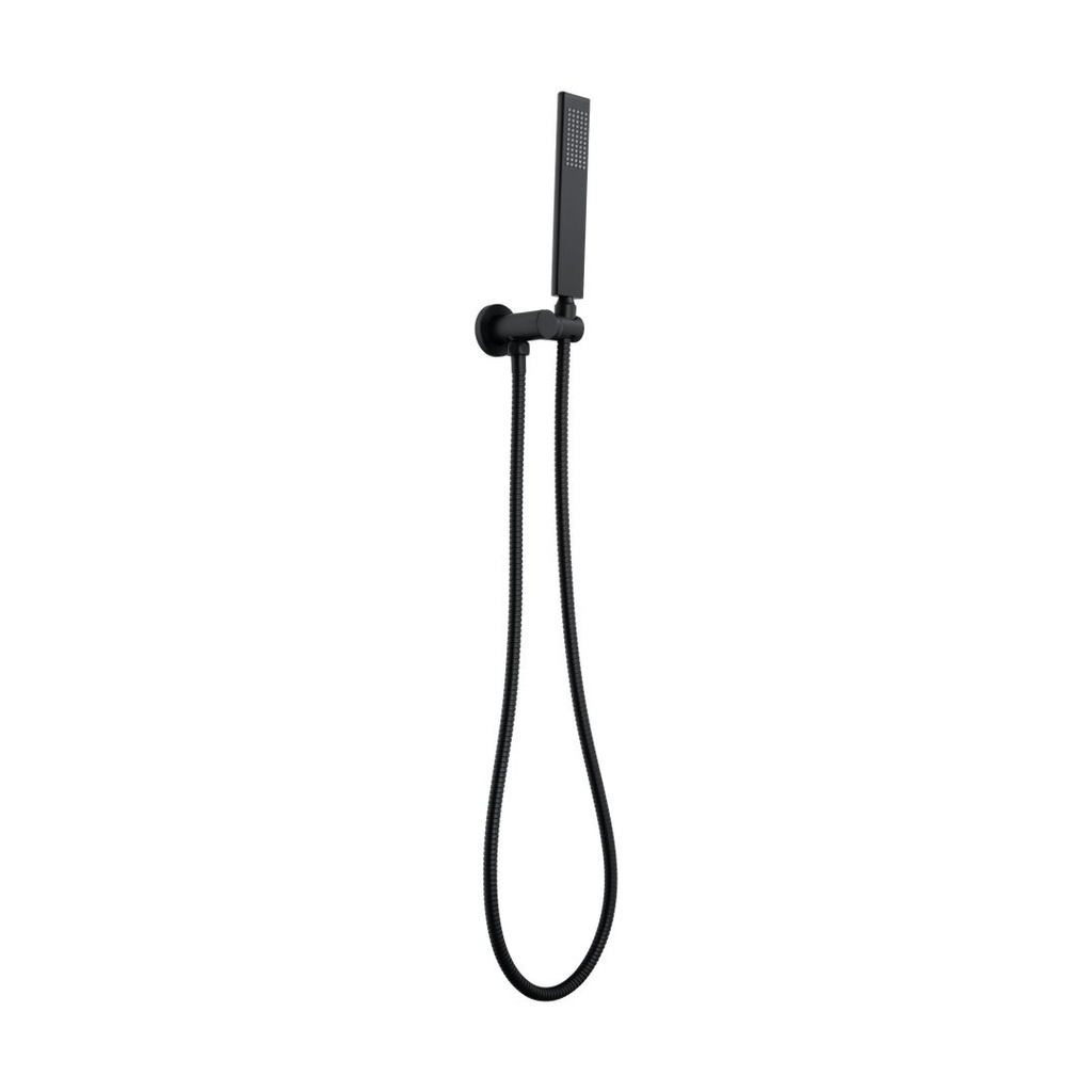 Rounded Rectangle Hand Shower Set - Matte Black