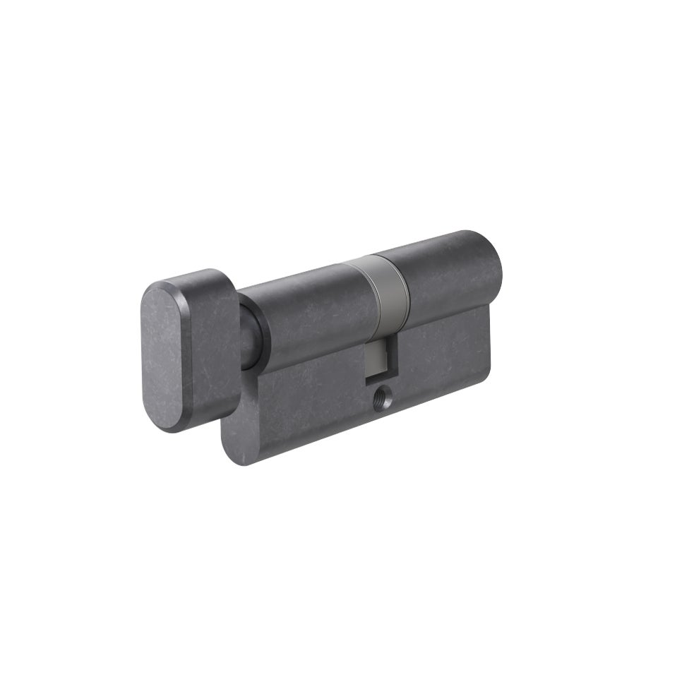 [18304] Euro Cylinder Single (Key/Turn) 70mm - Antique Slate