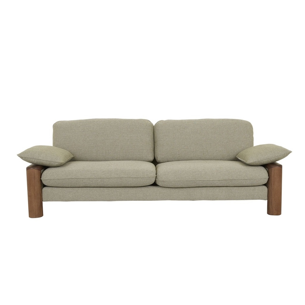 [HUGO-REMY-3-SEATER-SOFA-NOYACK-THYME-DARK-WALNUT-SOF-HUGO-REM3S-DARK-WALNUT] Hugo Remy 3 Seater Sofa - Noyack Thyme - Dark Walnut