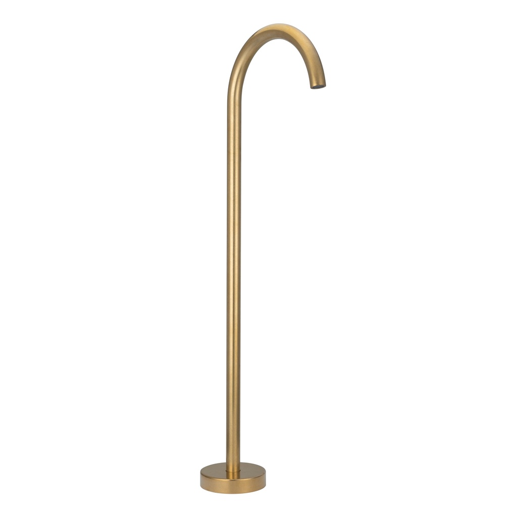 [18788] Floor Mounted Bath Filler - Tumbled Aged Brass