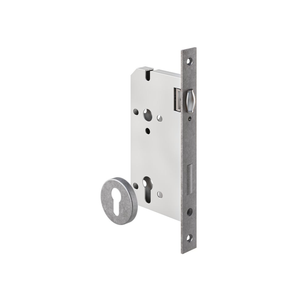 [18998] Roller Mortise Lock - 60mm Backset - Antique Steel