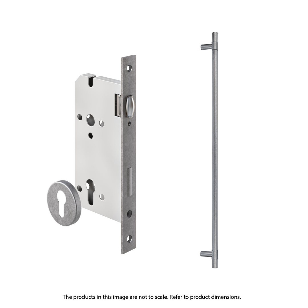 [19009] Modi Adjustable Entry Door Pull &amp; Lock Set 900mm - Antique Steel
