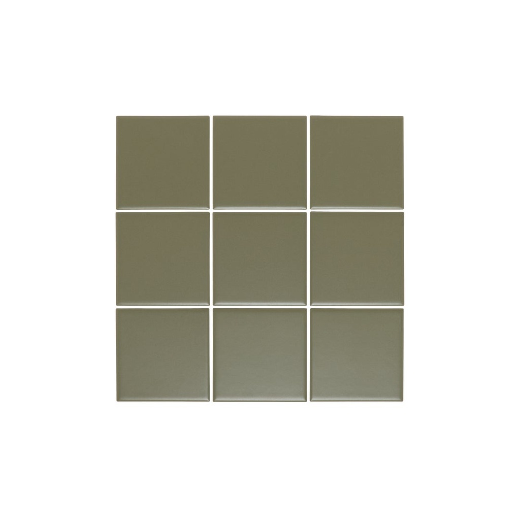 [19019] Atami Large Square Mosaic Tile - Olive Green