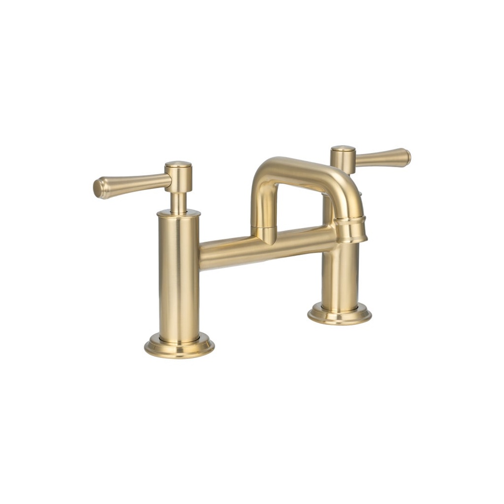 [19101] Kingsley Bench Mounted Bath Filler - Brushed Brass