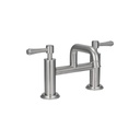 Kingsley Basin Bridge Mixer Tap - Brushed Nickel