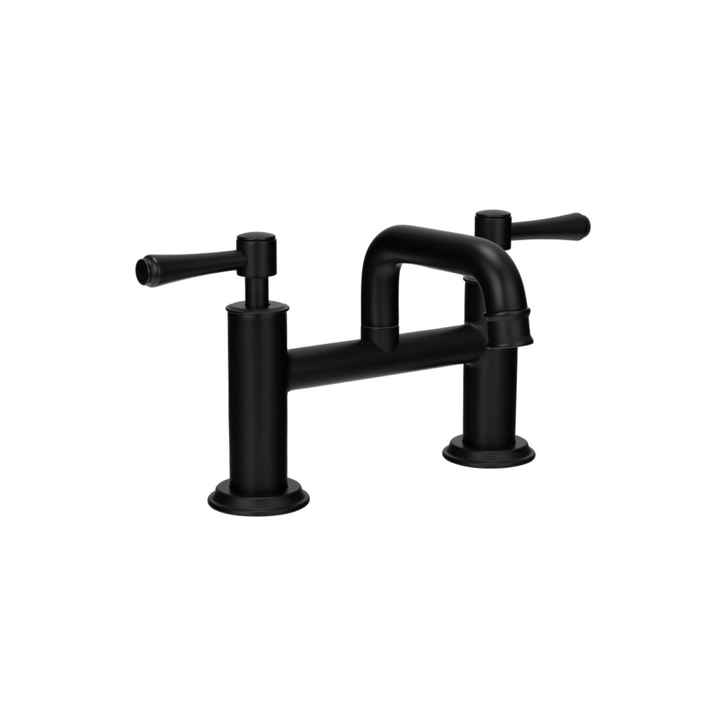 Kingsley Basin Bridge Mixer Tap - Matte Black