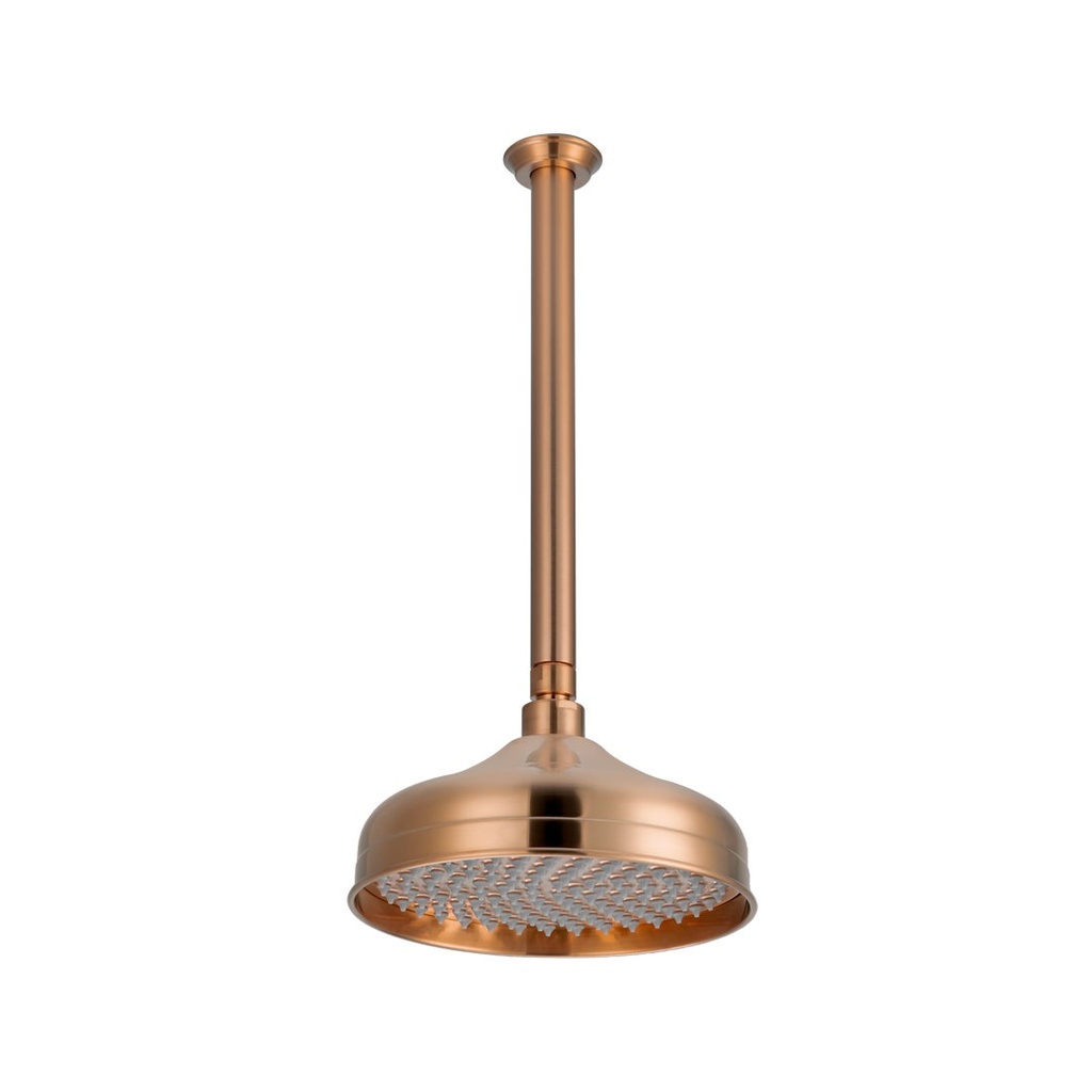 [19145] Kingsley Shower Dropper 300mm and Head Set - Brushed Copper