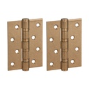 Ellis Butt Door Hinge Pair 100mm - Antique Aurum