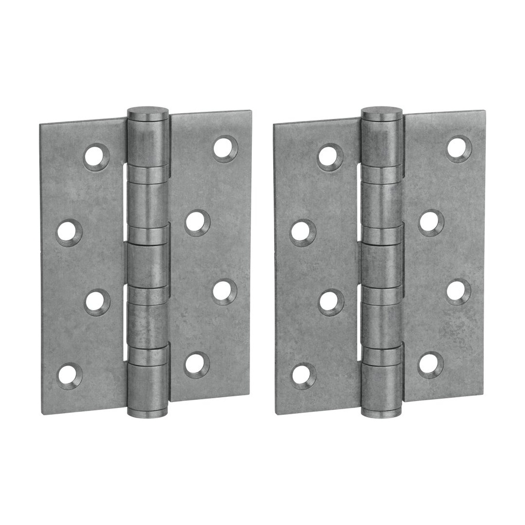 [19170] Ellis Butt Door Hinge Pair 100mm - Antique Steel