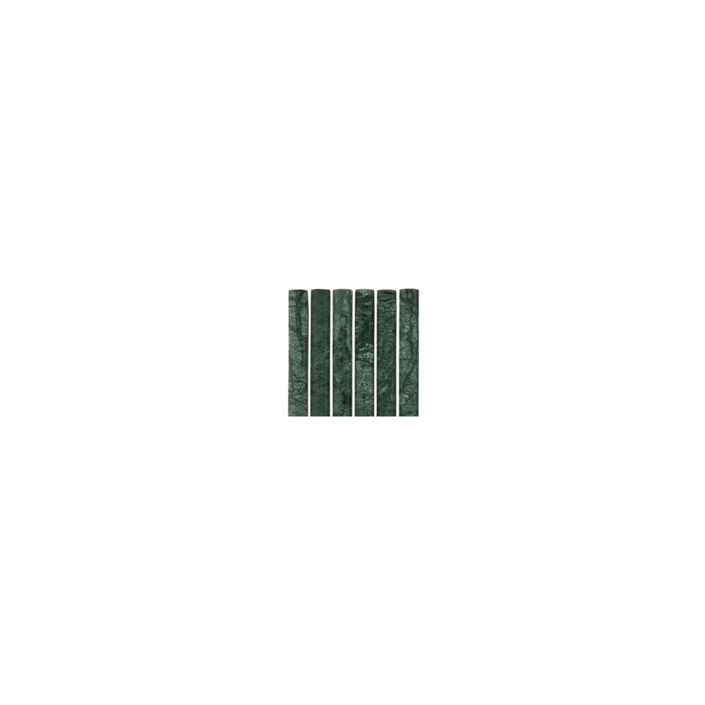 [19187-S] Saroma Natural Stone Rounded Finger Mosaic Tile - Green Marble (Sample)