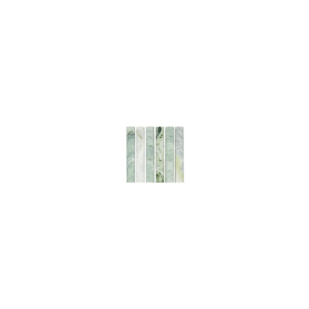 [19189-S] Narita Marble Rounded Finger Mosaic Tile - Jade Green (Sample)
