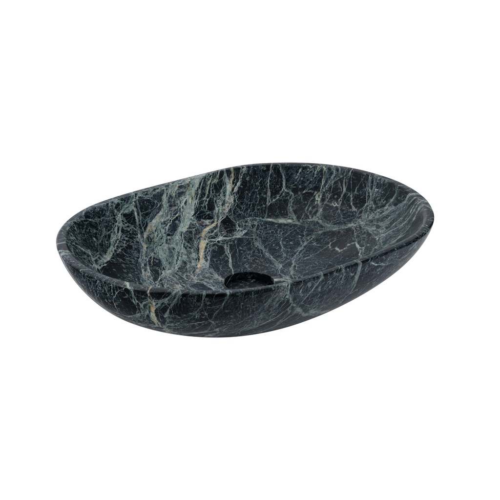 [19247] Pedra Oval Basin Sink - Verdi Alpi Marble