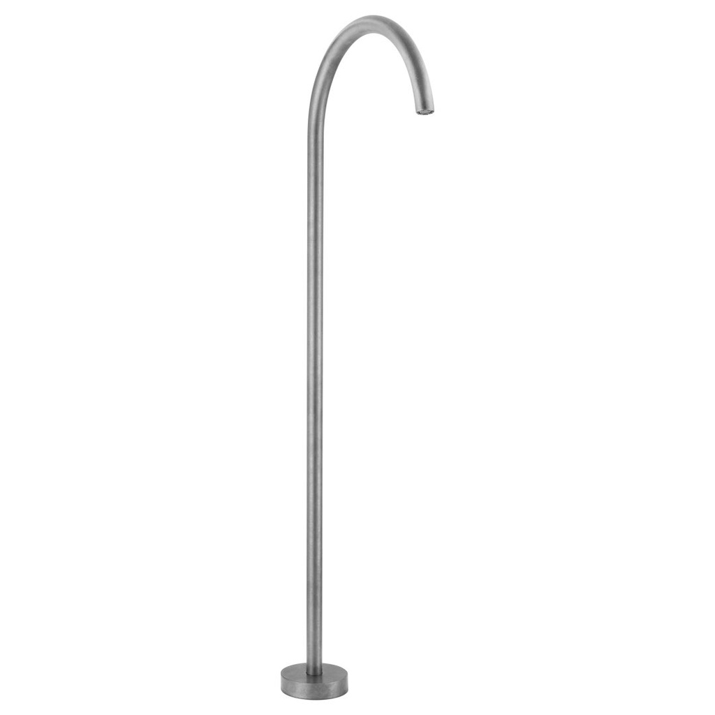 [19394] Sola Floor Mounted Bath Filler - Antique Steel