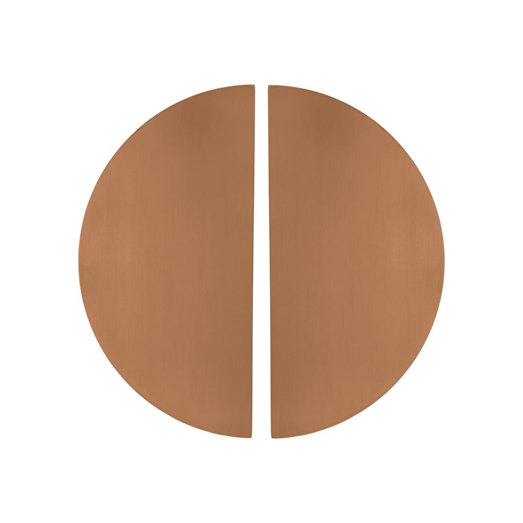 [19532] Imes Half Moon Entry Door Pull (Pair) - Brushed Copper