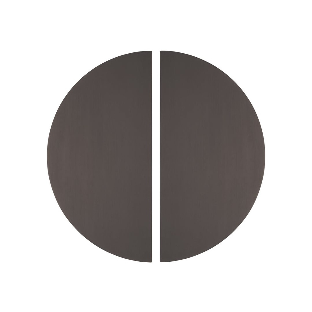 [19533] Imes Half Moon Entry Door Pull (Pair) - Brushed Gunmetal