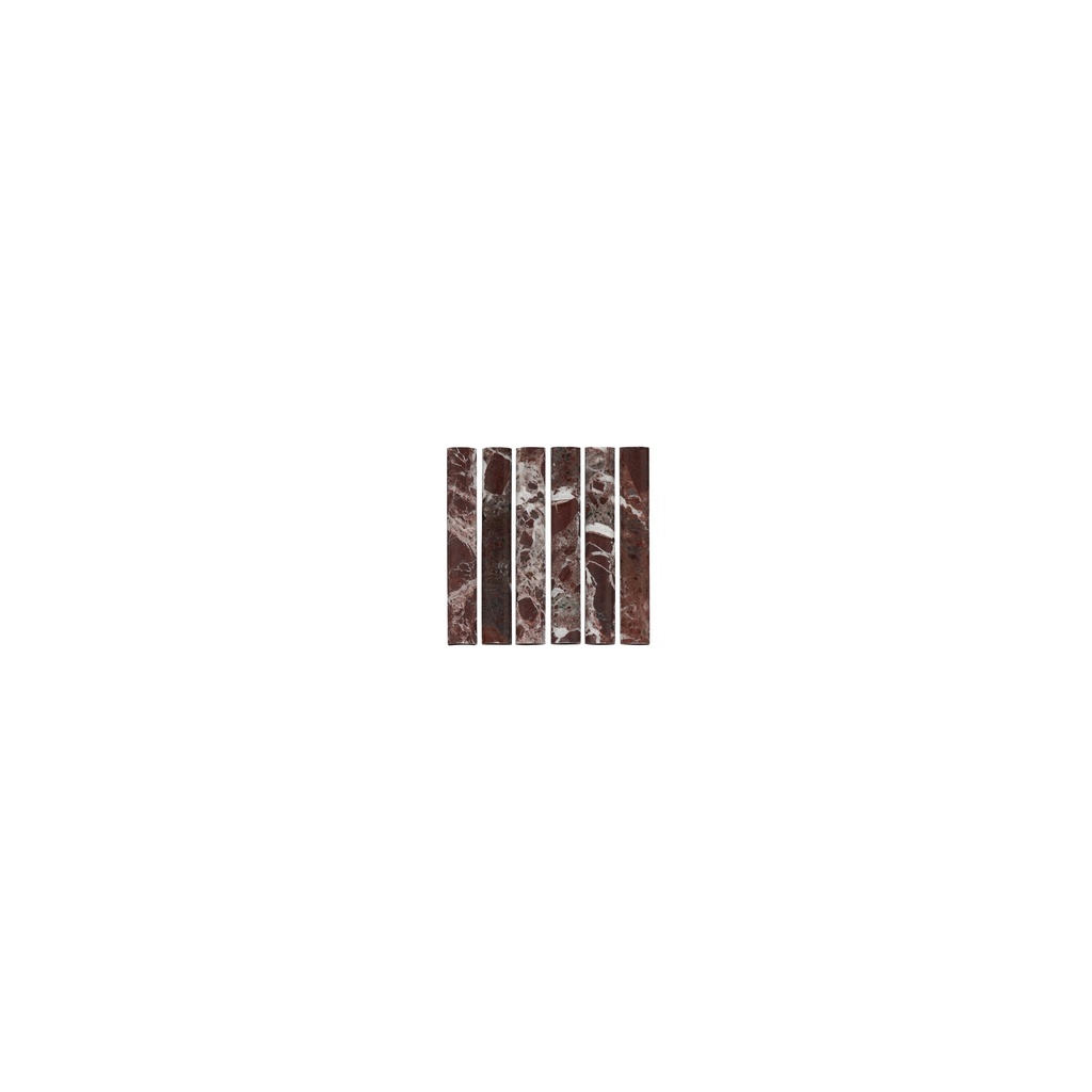[19798-S] Rosso Levanto Rounded Finger Mosaic Tile (Sample)