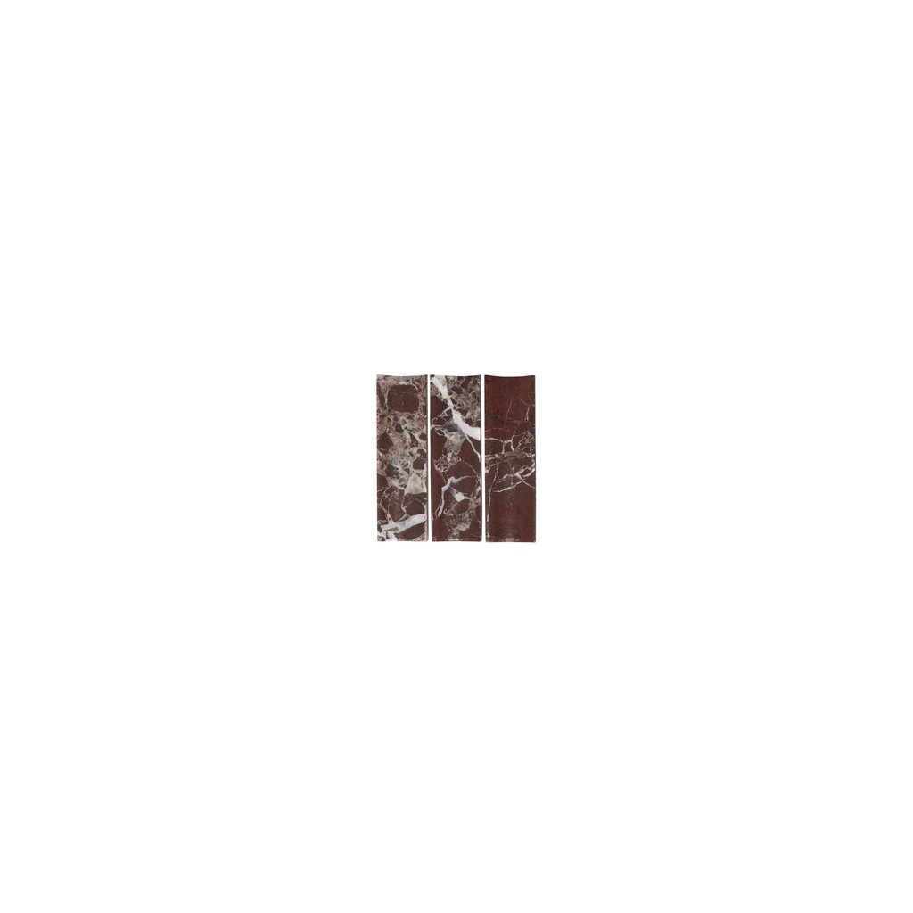 [19799-S] Rosso Levanto Inverted Finger Mosaic Tile (Sample)