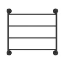 Kingsley Heated Towel Ladder - Matte Black