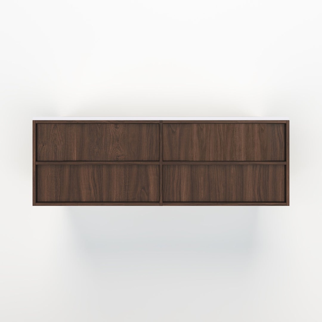 [19911-2] Kasumi - Double Vanity 1500mm - Walnut